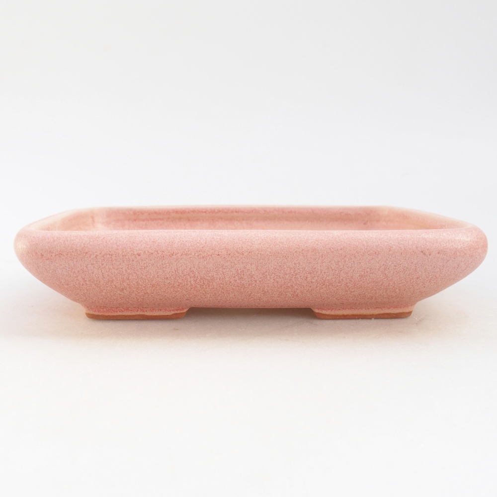Ceramic bonsai bowl 16,5 x 13,5 x 3,5 cm, pink