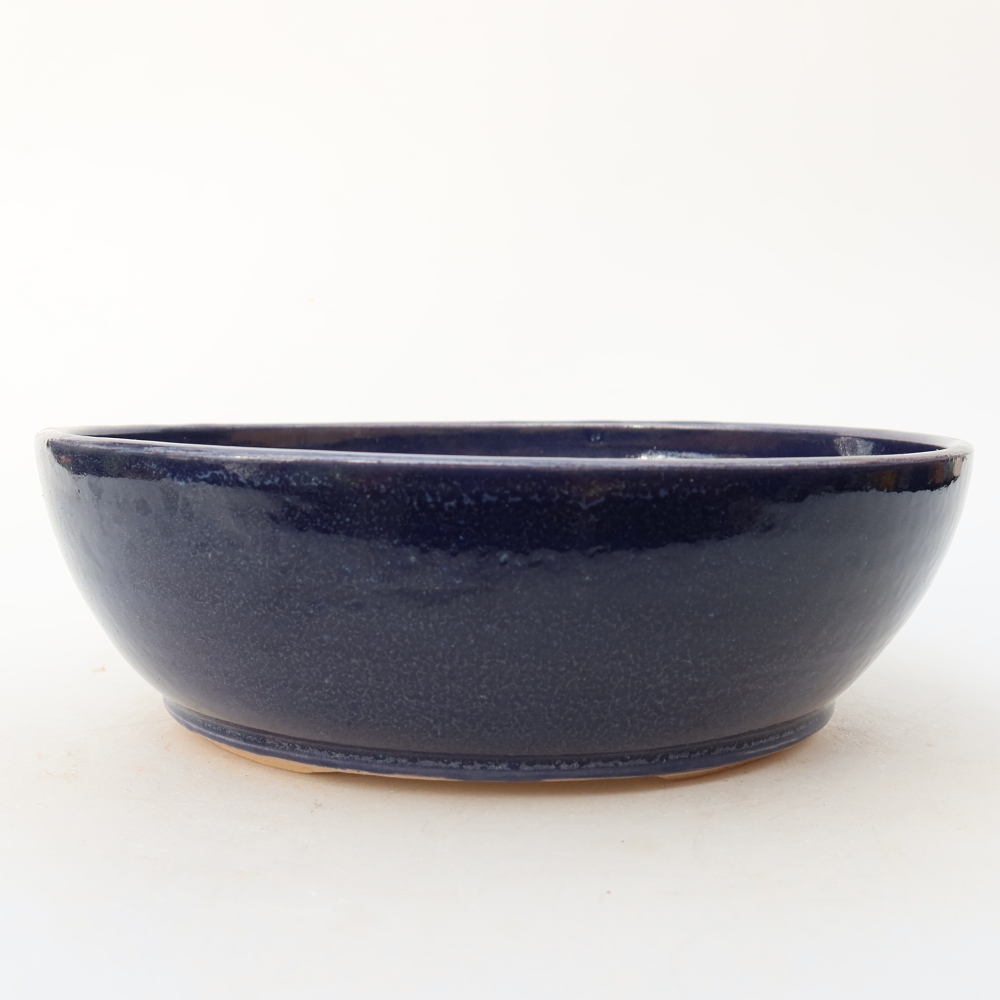Ceramic bonsai bowl 19 x 19 x 6 cm, colour blue
