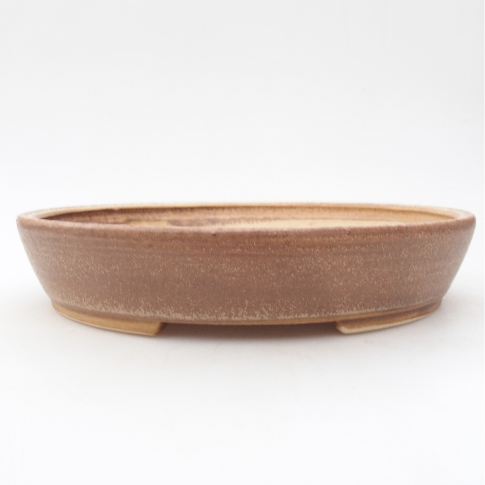 Ceramic bonsai bowl 22,5 x 20 x 4,5 cm, pink