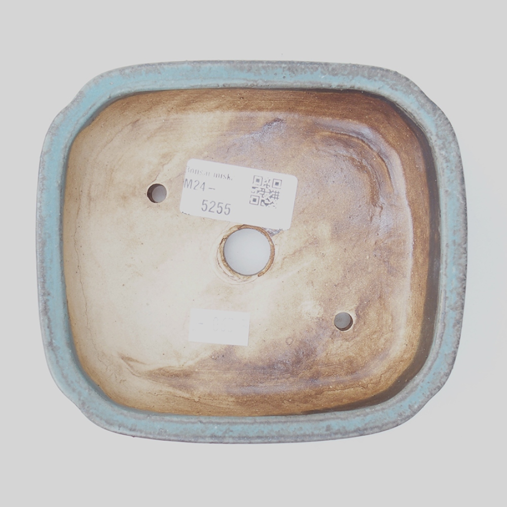 Ceramic bonsai bowl 13,5 x 12 x 4 cm, color blue