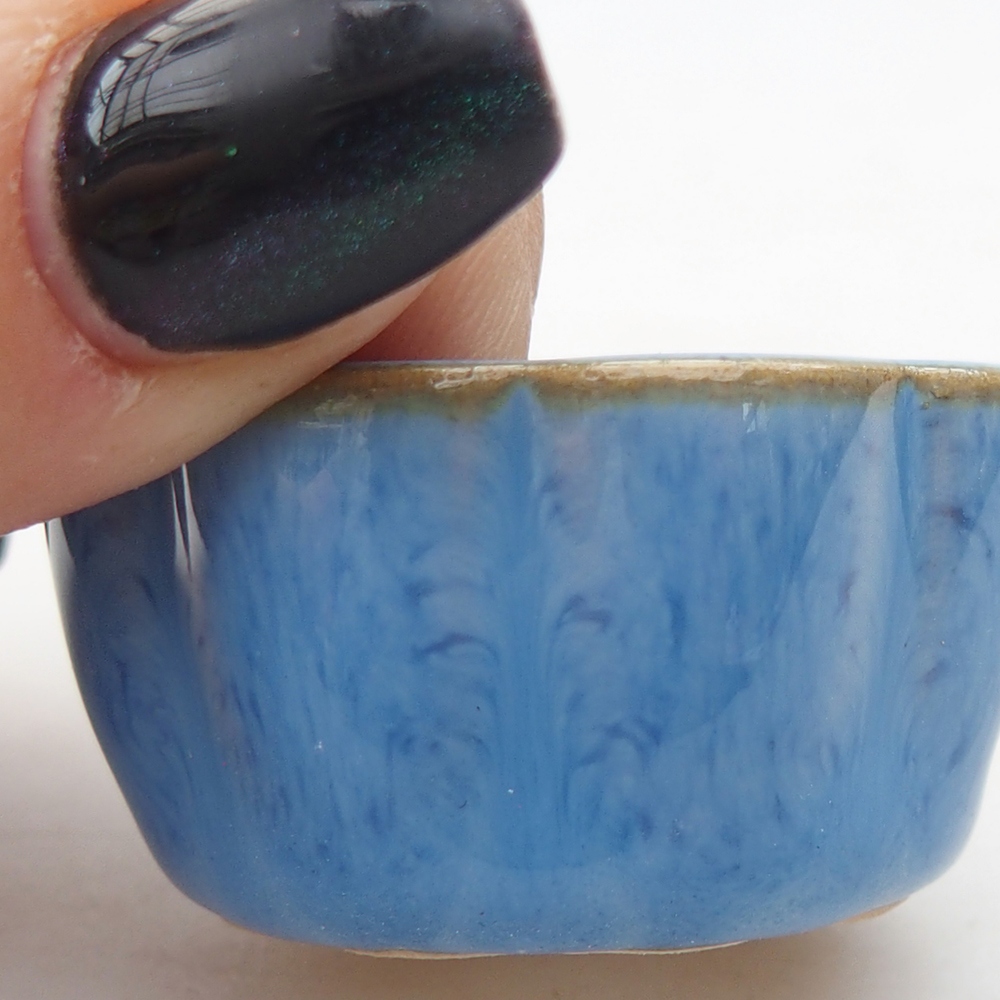 Mini bonsai bowl 4 x 4 x 2 cm, blue