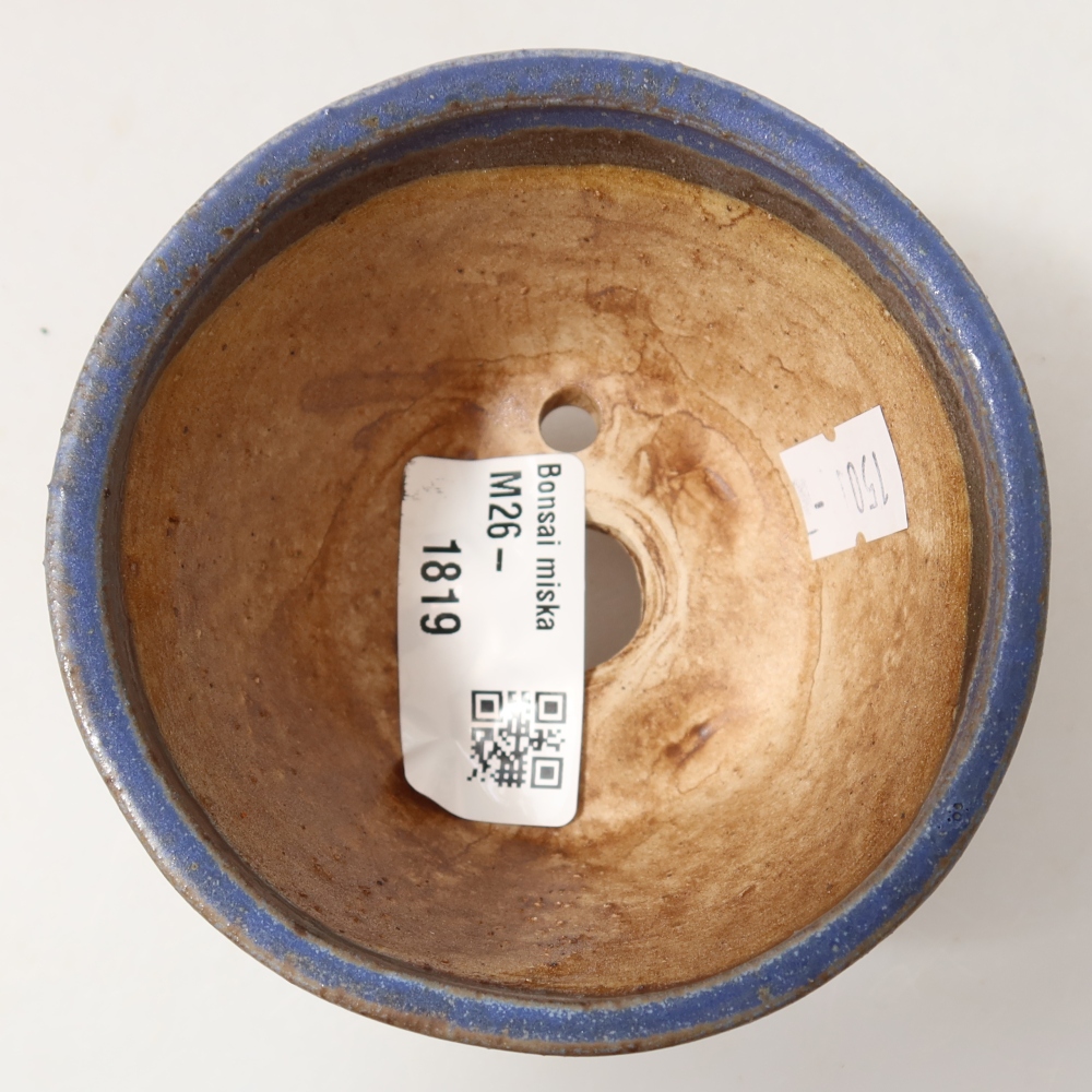 Ceramic bonsai bowl 8,5 x 8,5 x 5 cm, colour blue