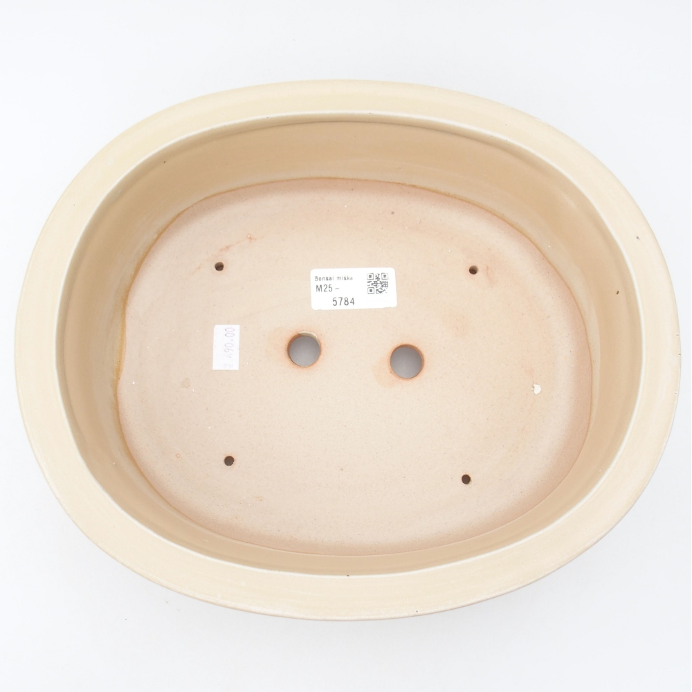Ceramic bonsai bowl 26 x 22 x 8 cm, color beige