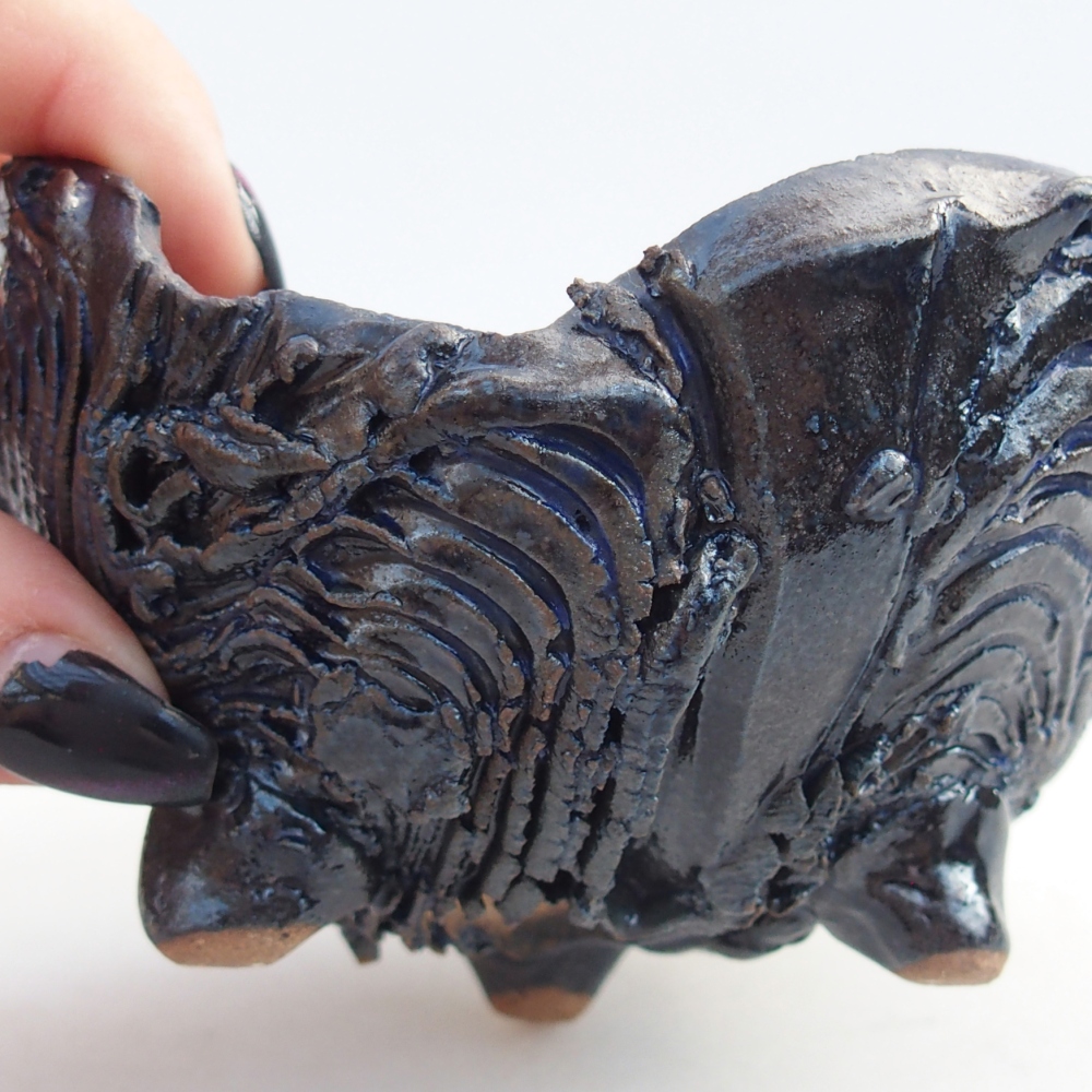 Ceramic Shell 9,5 x 9,5 x 6 cm , colour blue