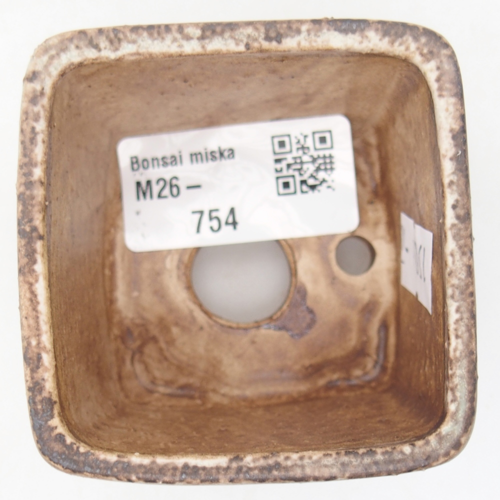 Ceramic bonsai bowl 6 x 6 x 4,5 cm, green