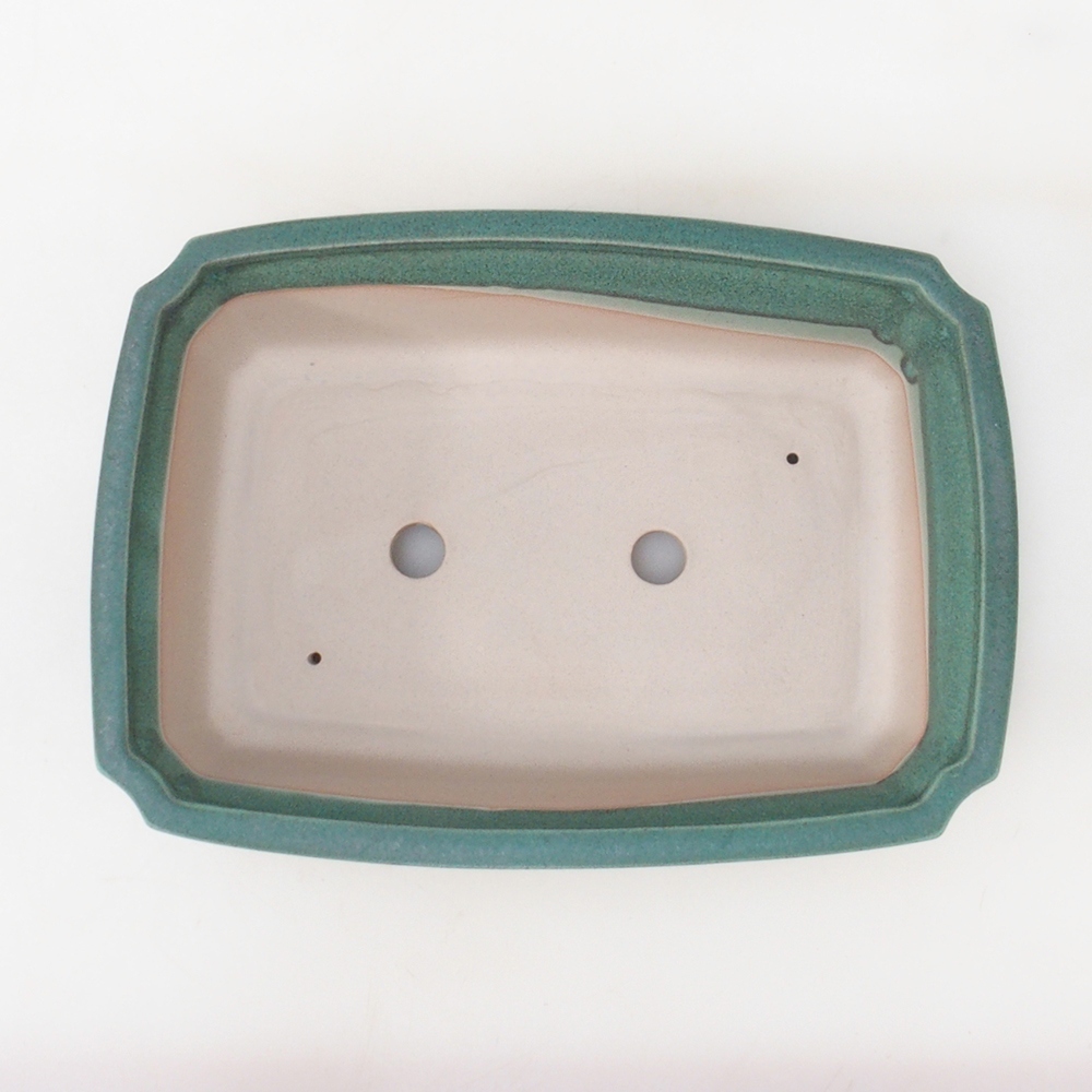 Bonsai bowl H07 - 30 x 20.5 x 8 cm. - green