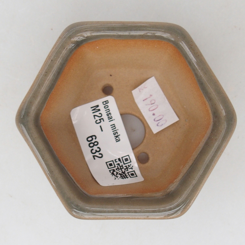 Ceramic bonsai bowl 7,5 x 7 x 4 cm, grey