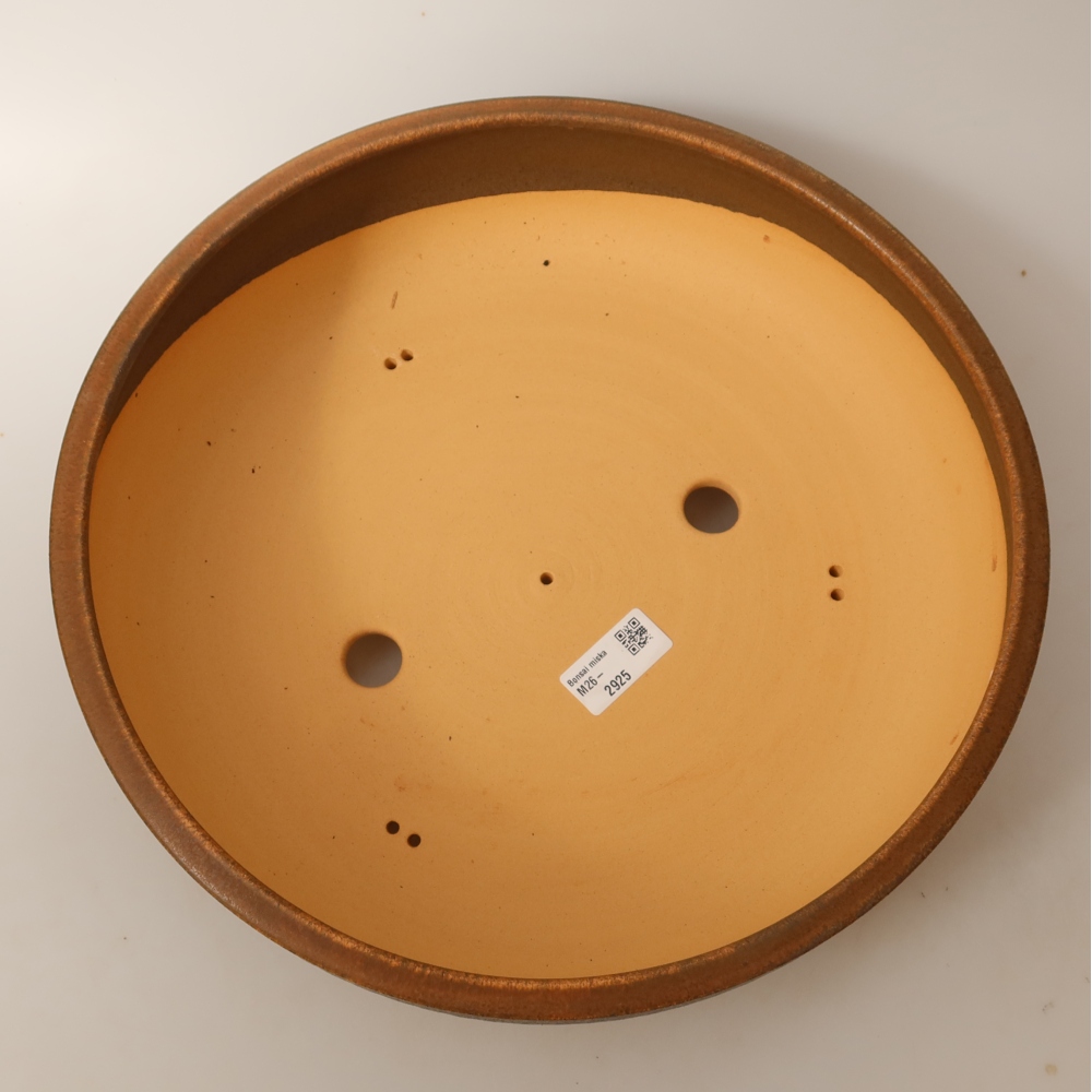 Ceramic bonsai pot, 32.5 x 32.5 x 8.5 cm, brown - IN-STORE PICKUP ONLY or pallet shipping