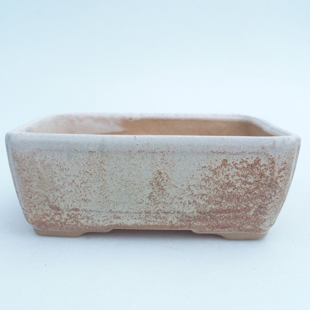 Ceramic bonsai bowl 13 x 10 x 5 cm, colour beige