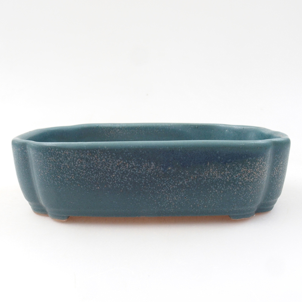 Ceramic bonsai bowl 15 x 11,5 x 4,5 cm, color blue