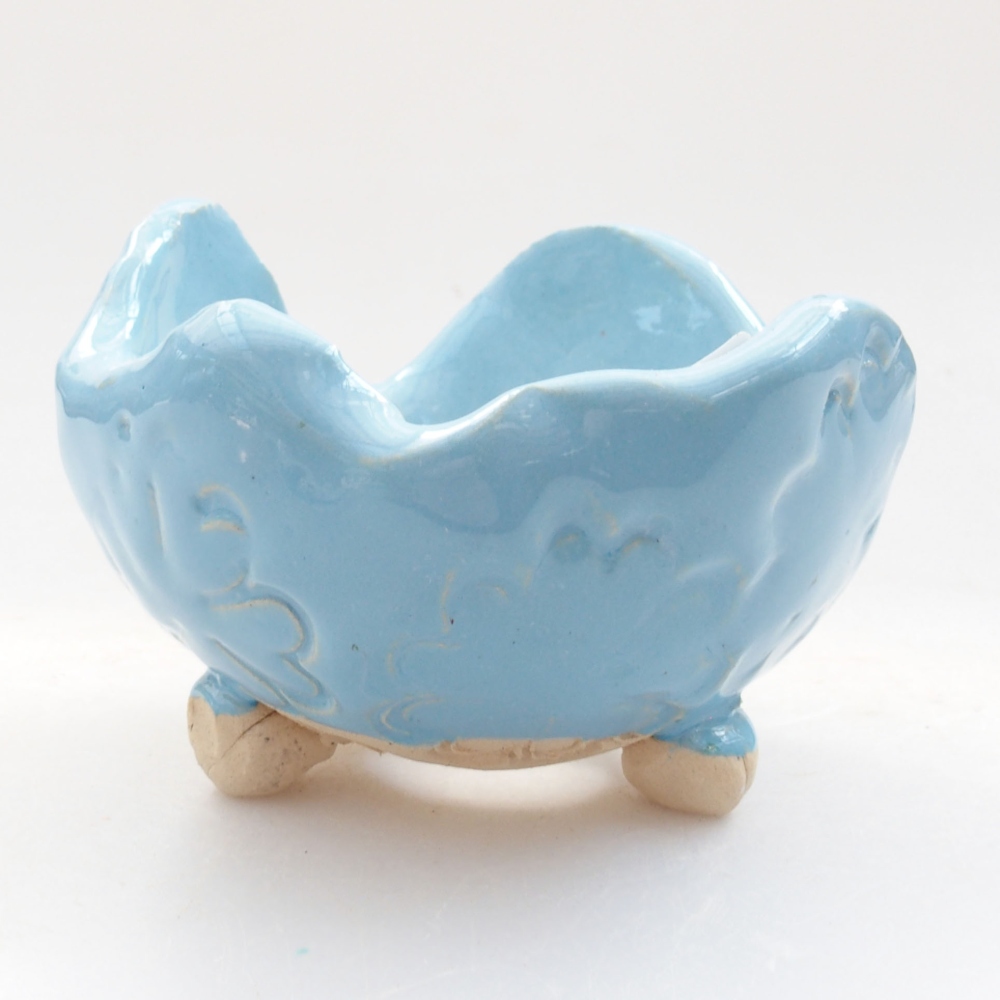 Ceramic shell 7 x 7 x 6 cm, color blue