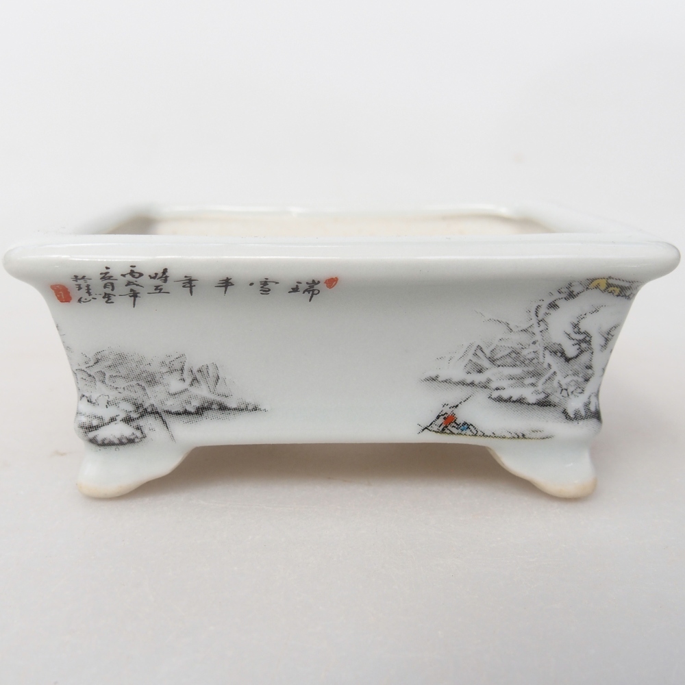 Mini bonsai bowl 8 x 6 x 3 cm, white