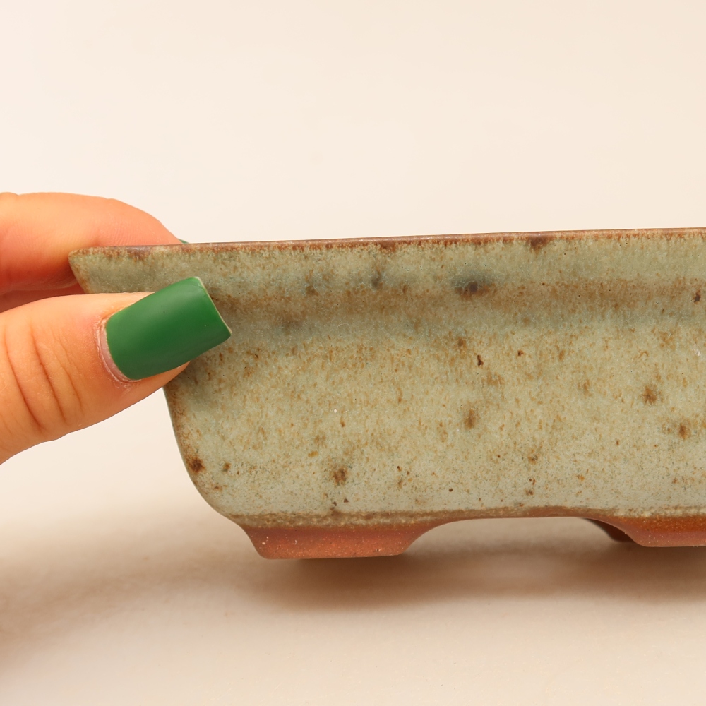 Ceramic Bowl  14.5 x 10 x 5 cm, beige-green