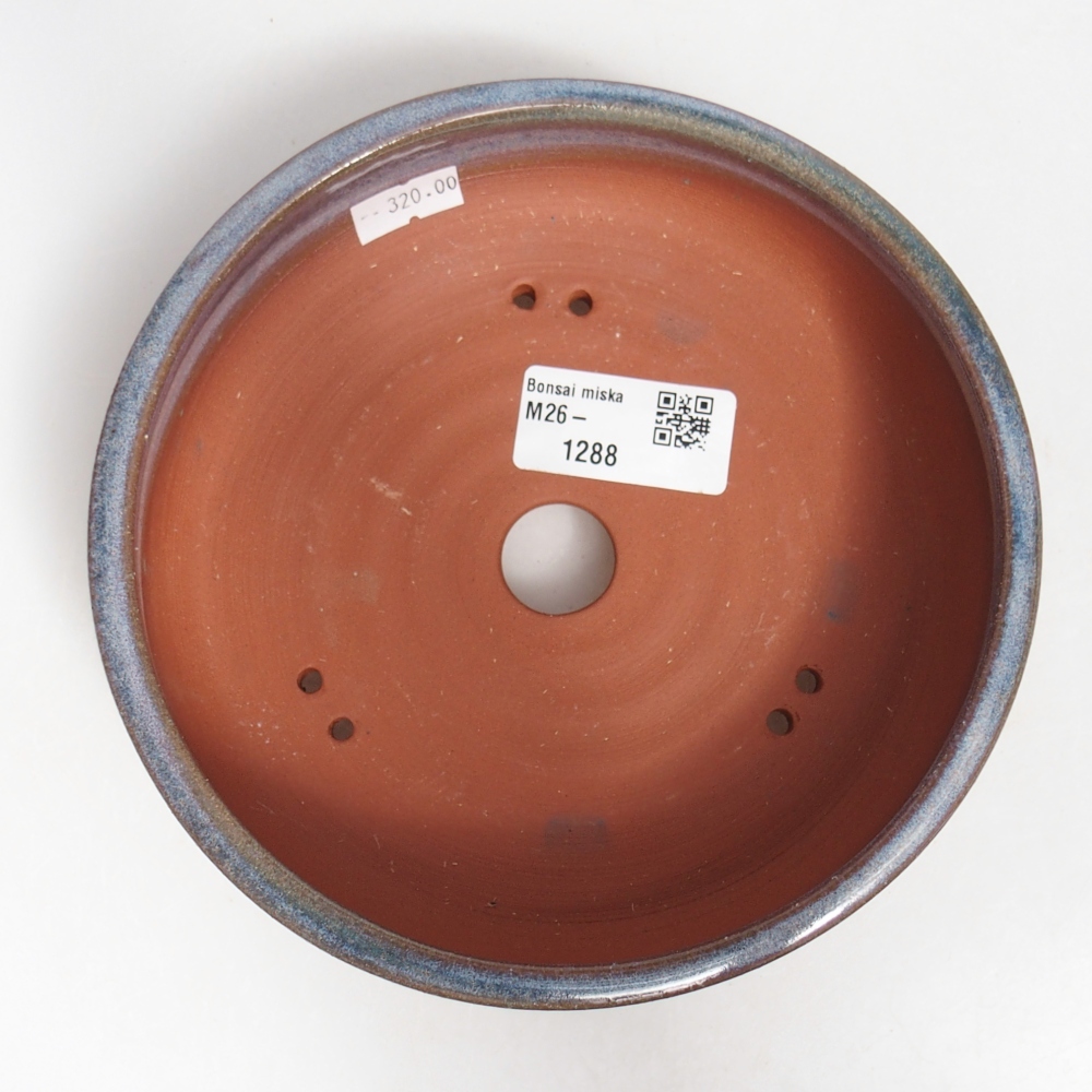 Ceramic bonsai bowl 16 x 16 x 5 cm, colour blue