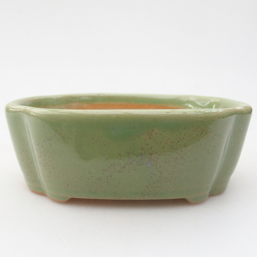 Ceramic bonsai bowl 10,5 x 8 x 3,5 cm, green