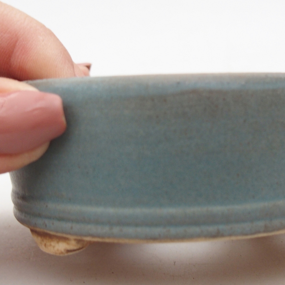 Ceramic bonsai bowl 9 x 9 x 3,5 cm, colour blue