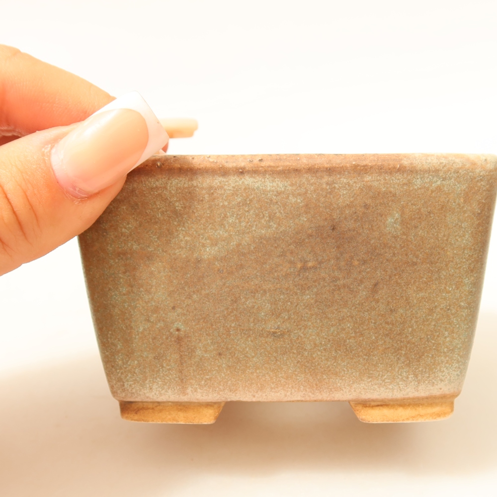 Ceramic bonsai bowl 8,5 x 8,5 x 5,5 cm, green