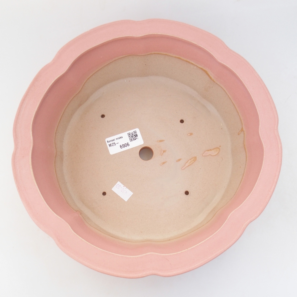 Ceramic bonsai bowl 26 x 26 x 8 cm, pink