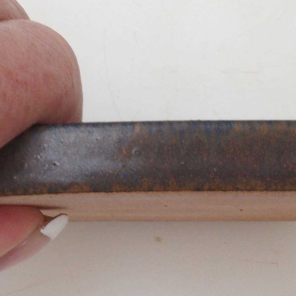 Bonsai bowl square 9 x 9 x 1 cm - brown