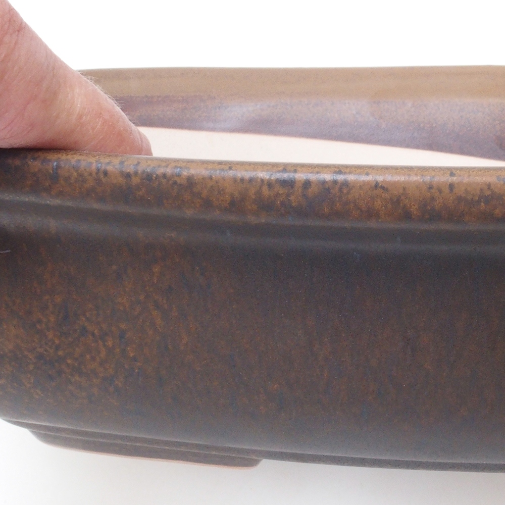 Bonsai bowl H10 - 37 x 28 x 9 cm. - brown