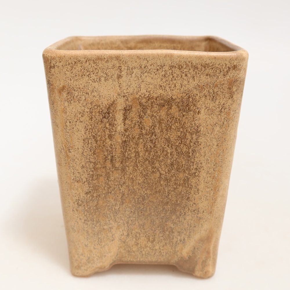 Ceramic bonsai pot, 9 x 9 x 11 cm, beige