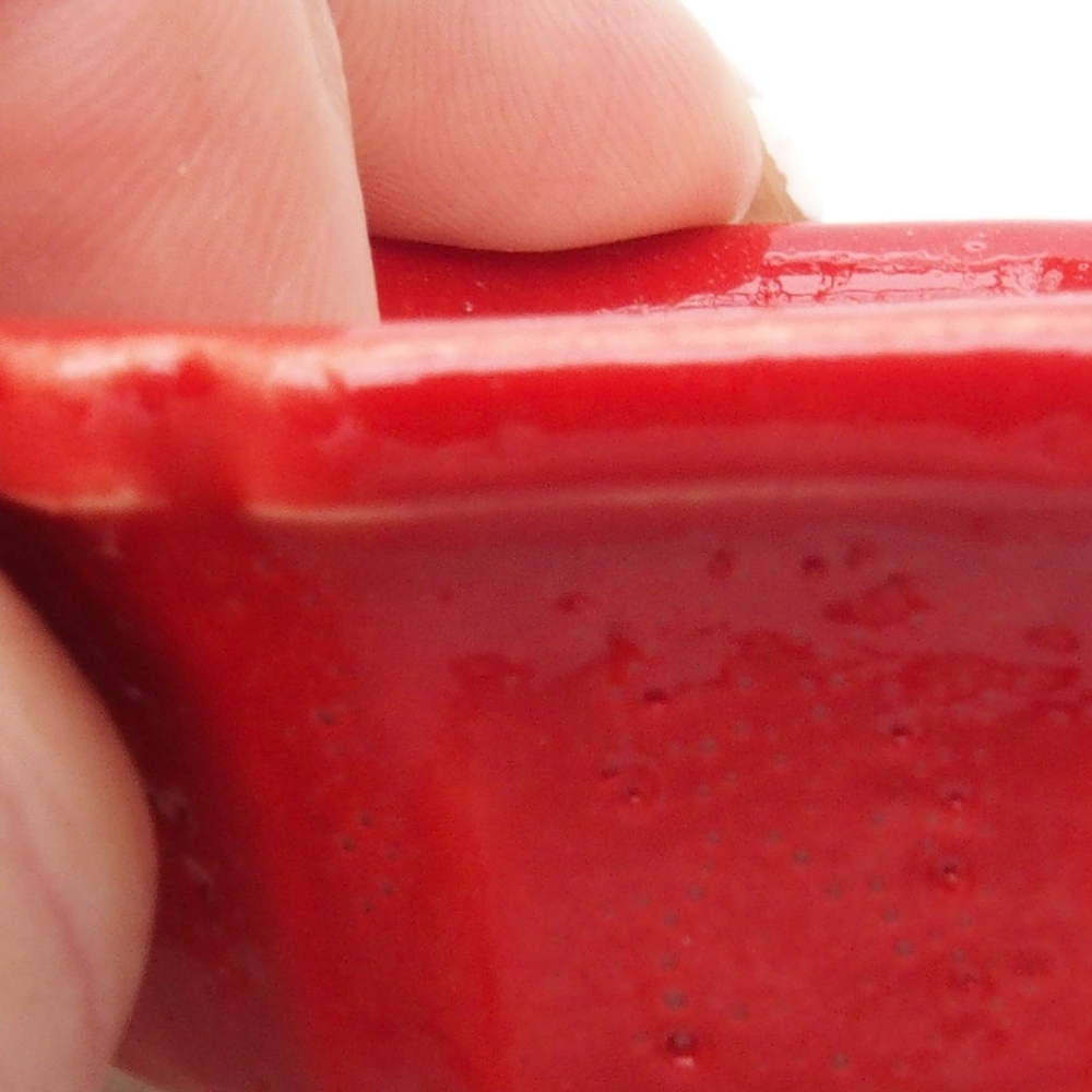 Mini bonsai bowl 6 x 6 x 2 cm, color red