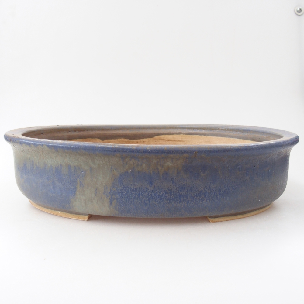 Ceramic bonsai bowl 32,5 x 28 x 7 cm, colour blue