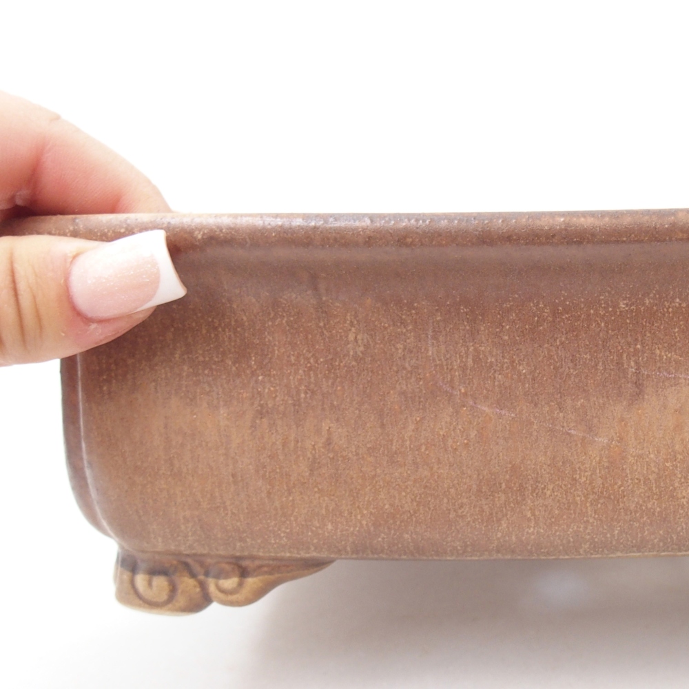 Ceramic bonsai bowl 25 x 20 x 7 cm, pink