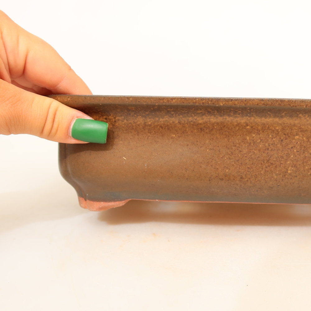 Ceramic Bowl, 24 x 17 x 6 cm, brown
