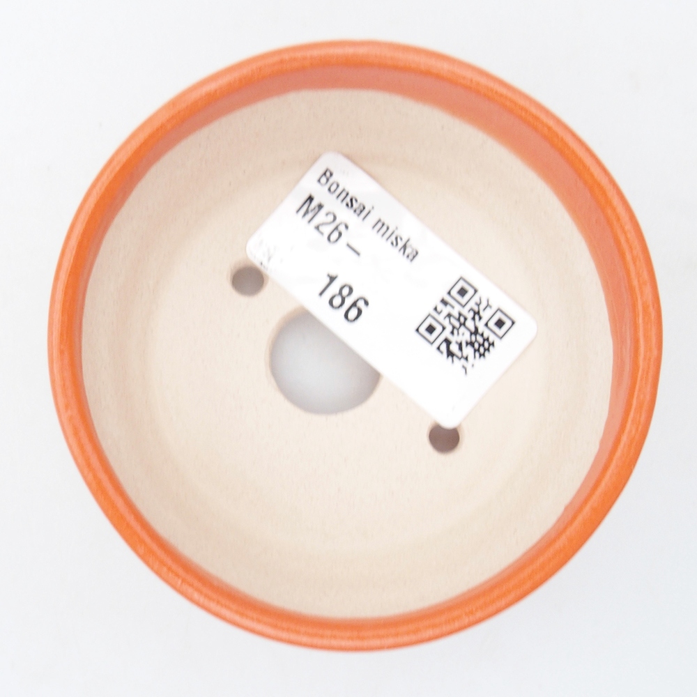Mini bonsai bowl 7,5 x 7,5 x 3,5 cm, orange