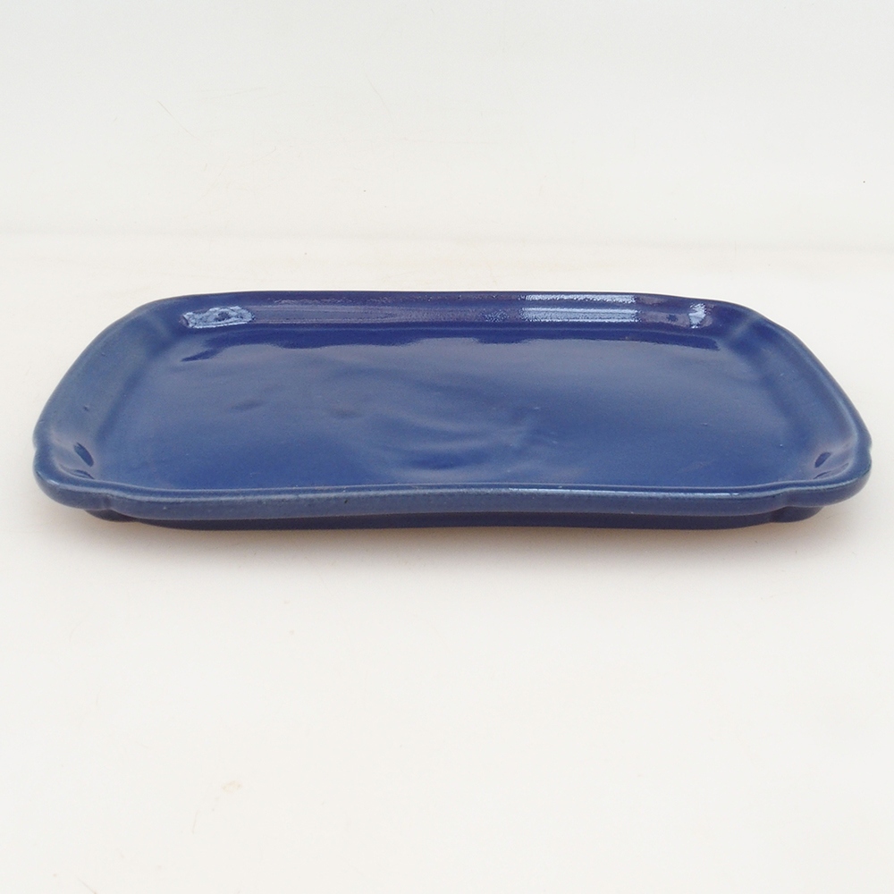 Ceramic saucer H50 - 18 x 13 x 1 cm - blue