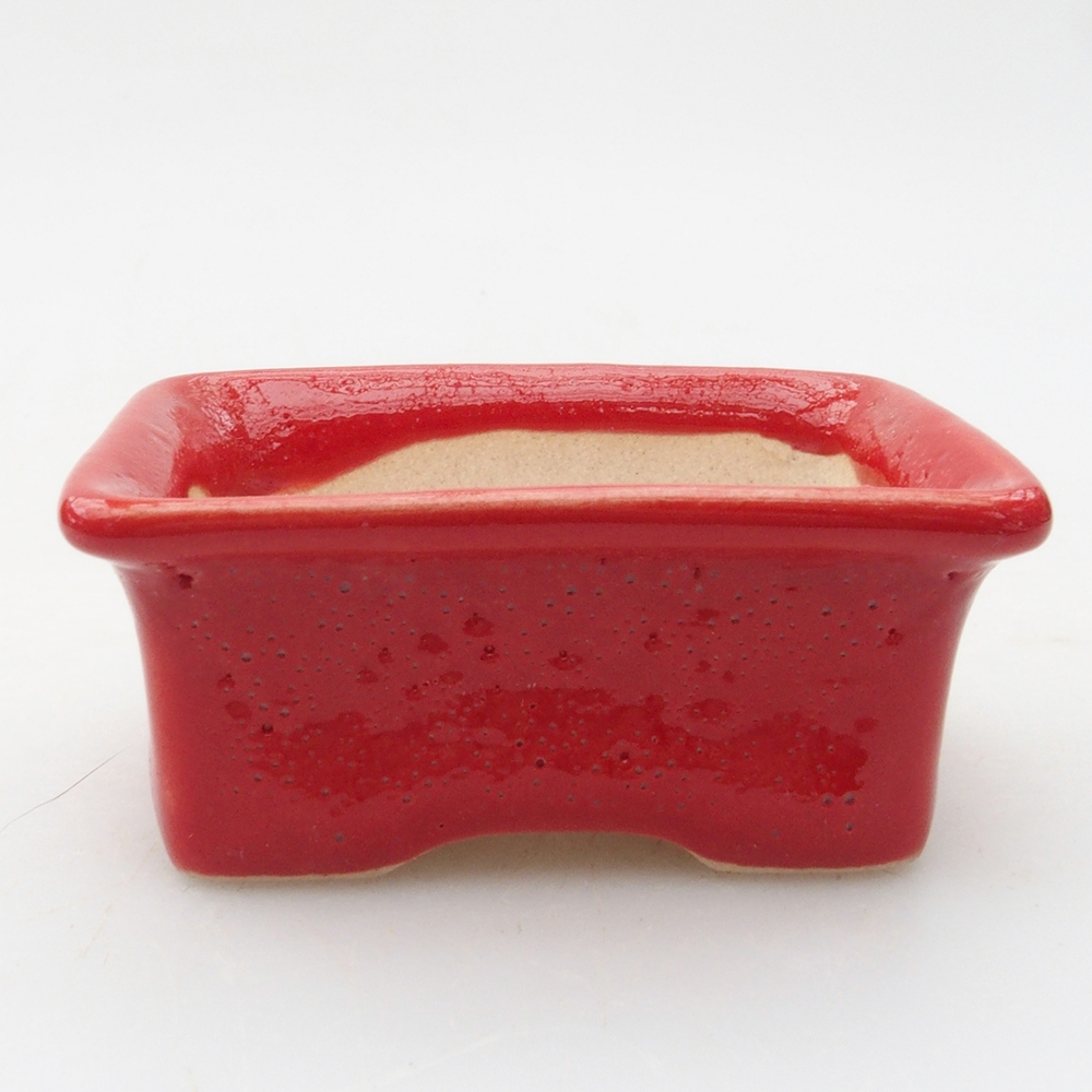 Mini bonsai bowl 5,5 x 4 x 2,5 cm, color red