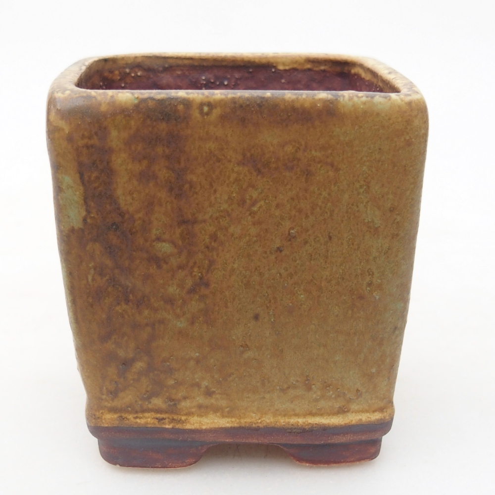 Ceramic bonsai bowl 6,5 x 6,5 x 7 cm, green