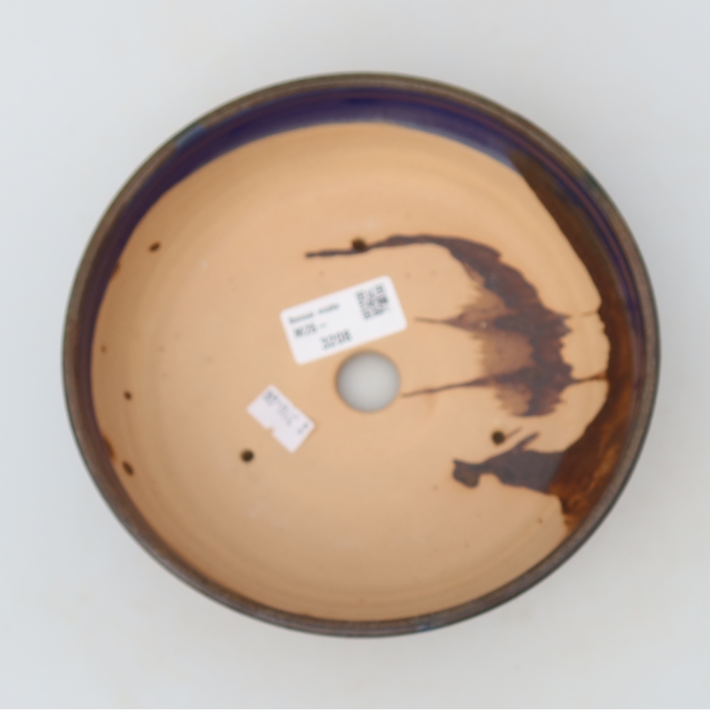 Ceramic bonsai bowl 18 x 18 x 6 cm, colour blue