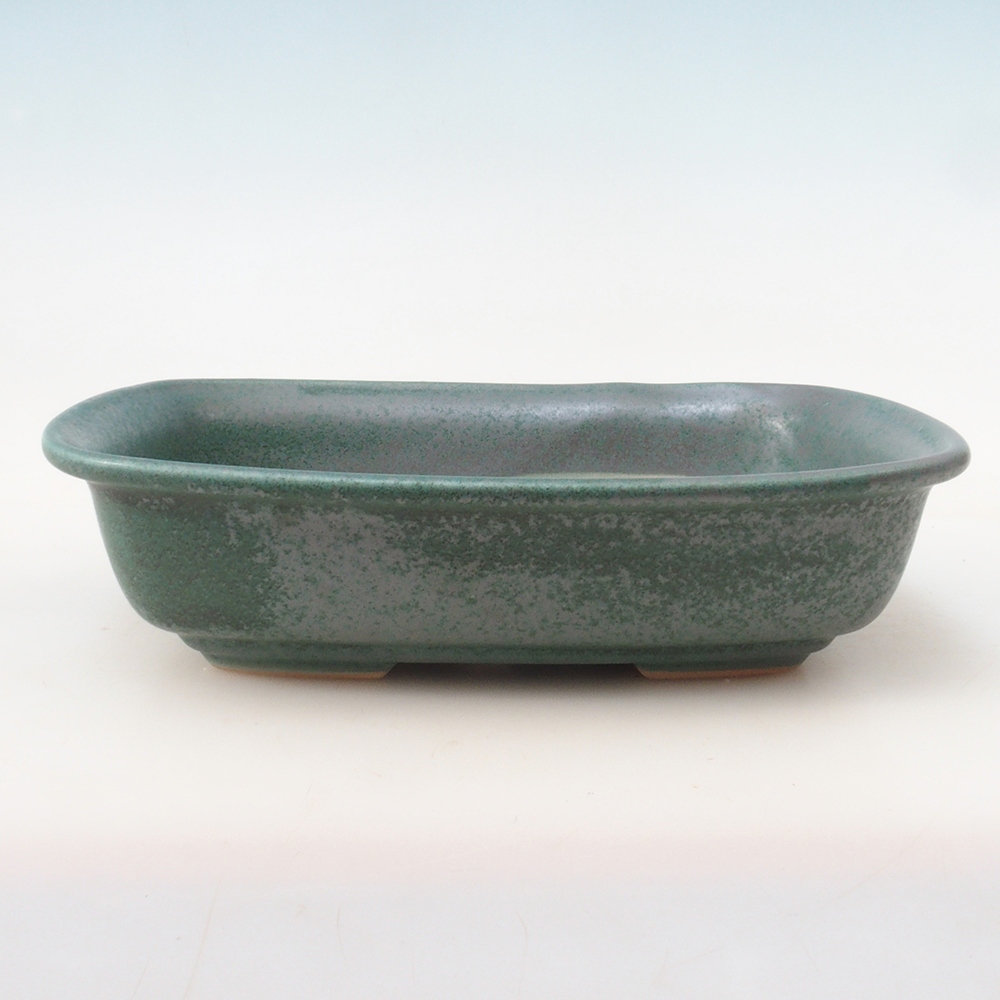Bonsai bowl H09 - 30 x 23 x 7.5 cm. - green