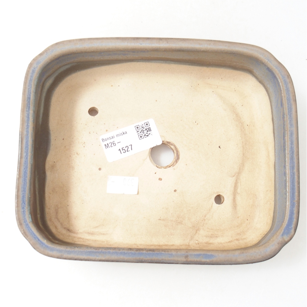 Ceramic bonsai bowl 17,5 x 14 x 5 cm, colour blue