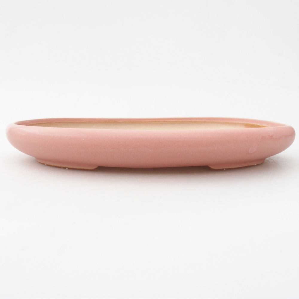 Ceramic bonsai bowl 22,5 x 17 x 3 cm, color pink