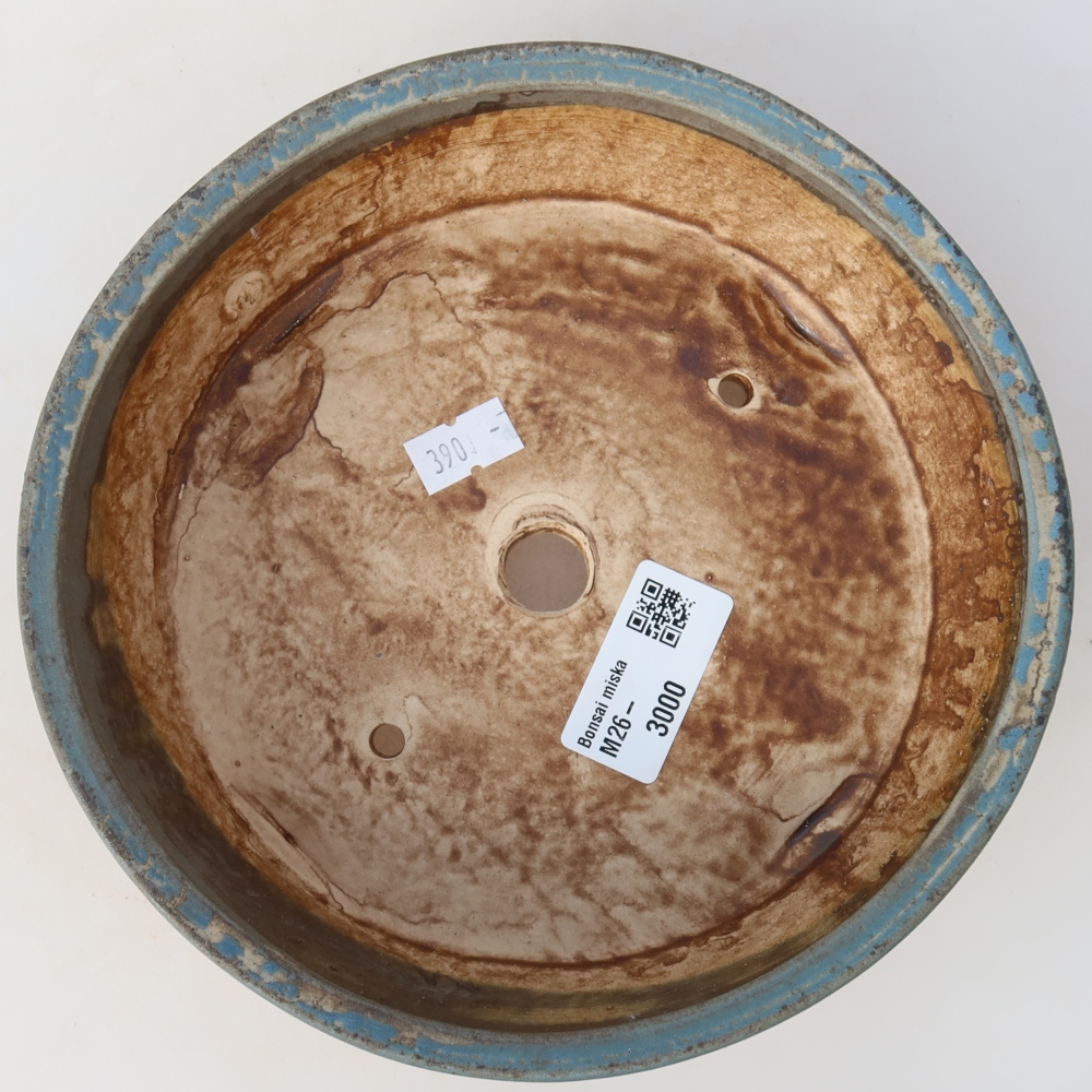 Ceramic bonsai bowl 18 x 18 x 5 cm, colour blue