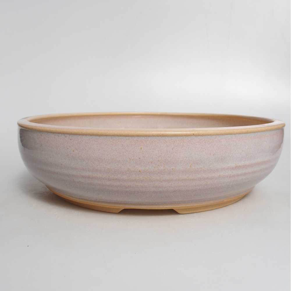 Ceramic bonsai bowl 26 x 26 x 7 cm, colour beige