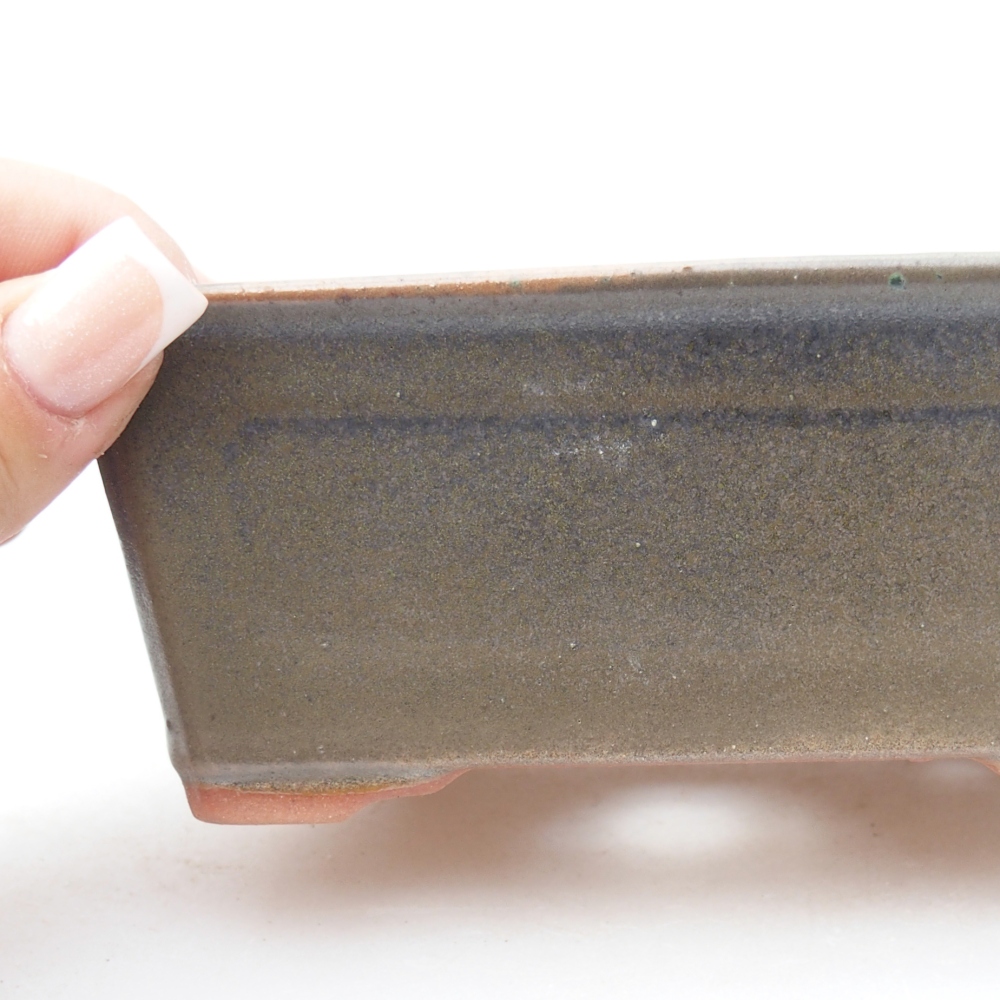 Ceramic bonsai bowl 13,5 x 10 x 5,5 cm, brown