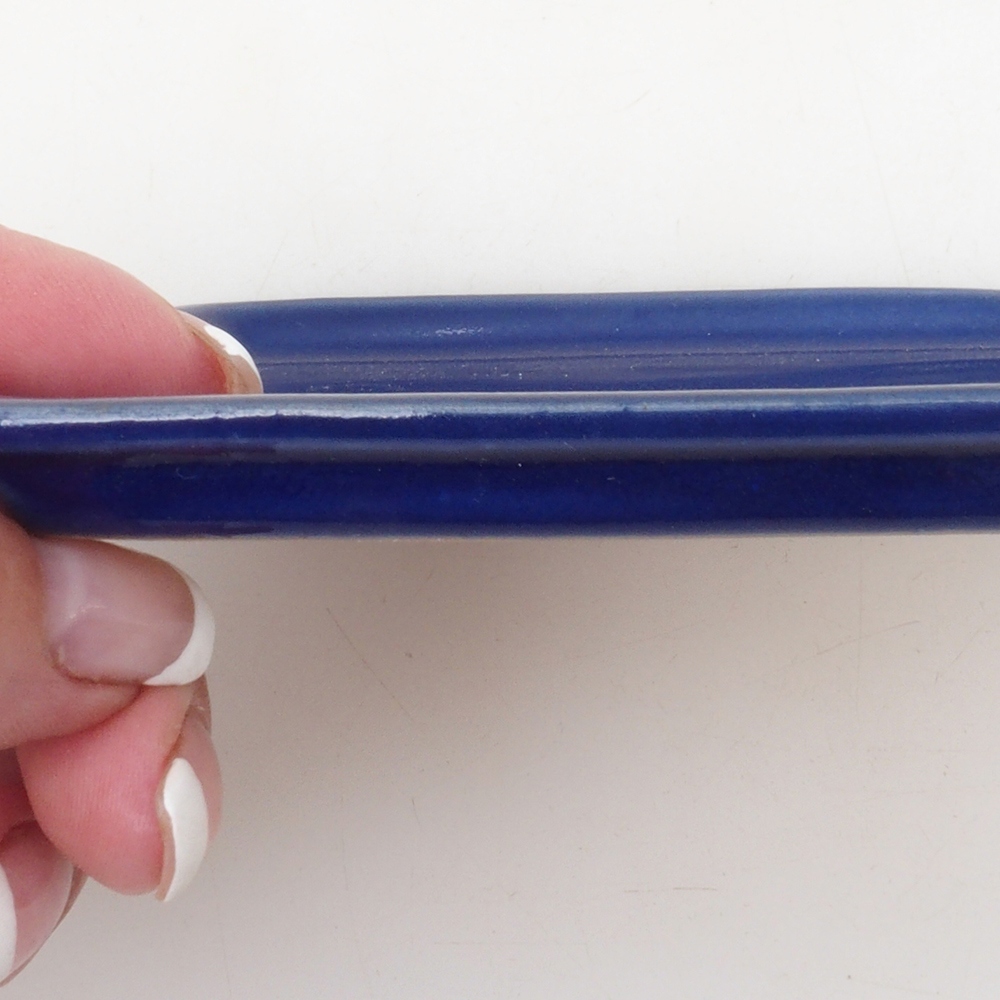 Ceramic bowl H17 -15.5 x 11 x 1 cm - blue
