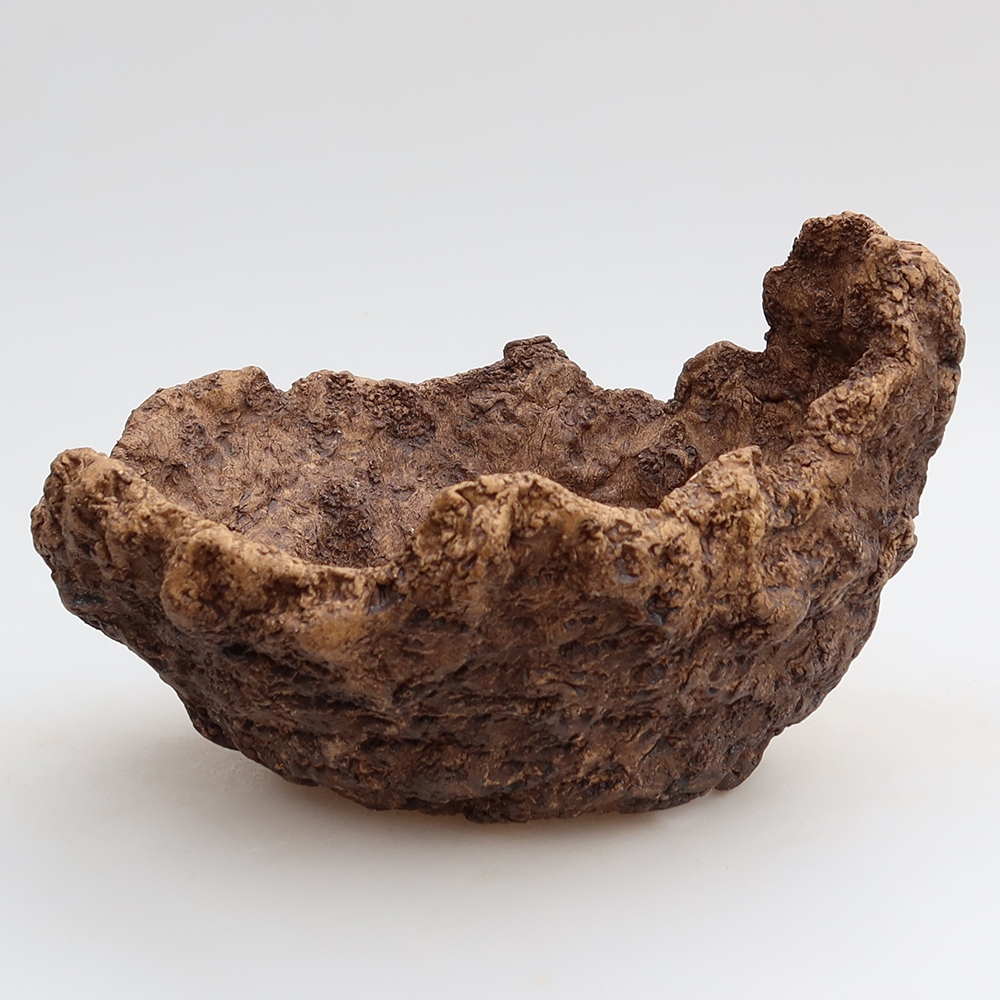 Ceramic Shell, 19.5 x 16 x 13 cm, brown