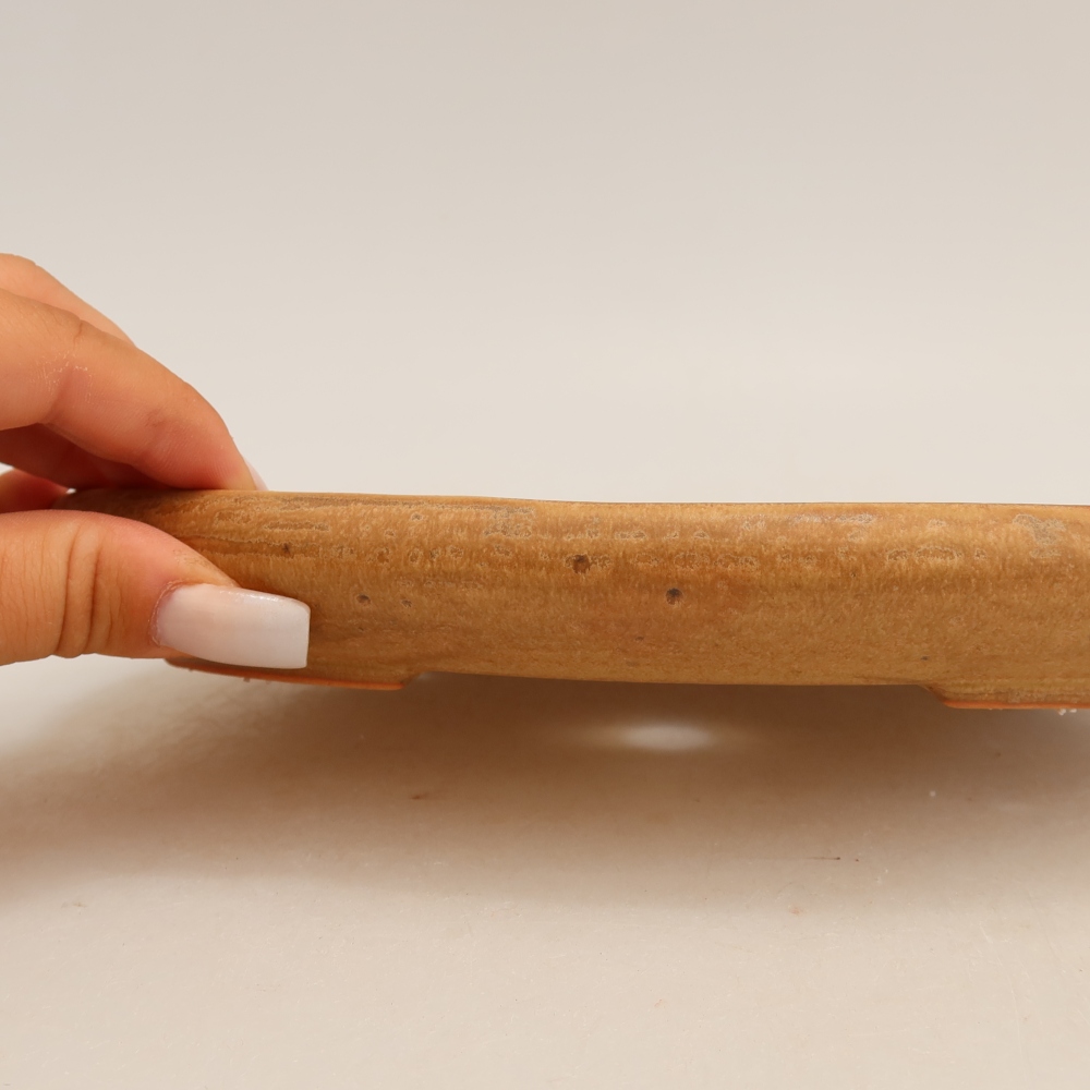 Ceramic bonsai bowl 22,5 x 16,5 x 3 cm, colour beige