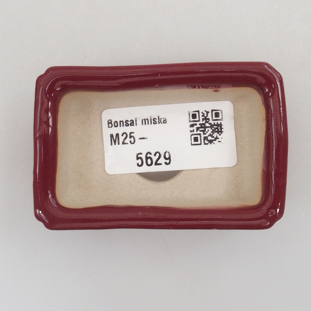 Mini bonsai bowl 7 x 4,5 x 2 cm, color burgundy
