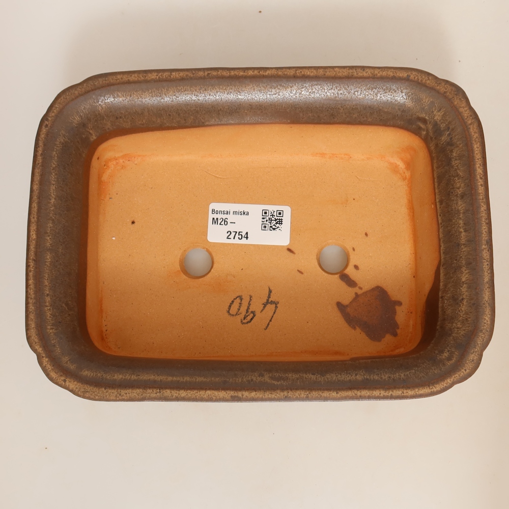 Ceramic Bowl, 20 x 15.5 x 5.5 cm, brown