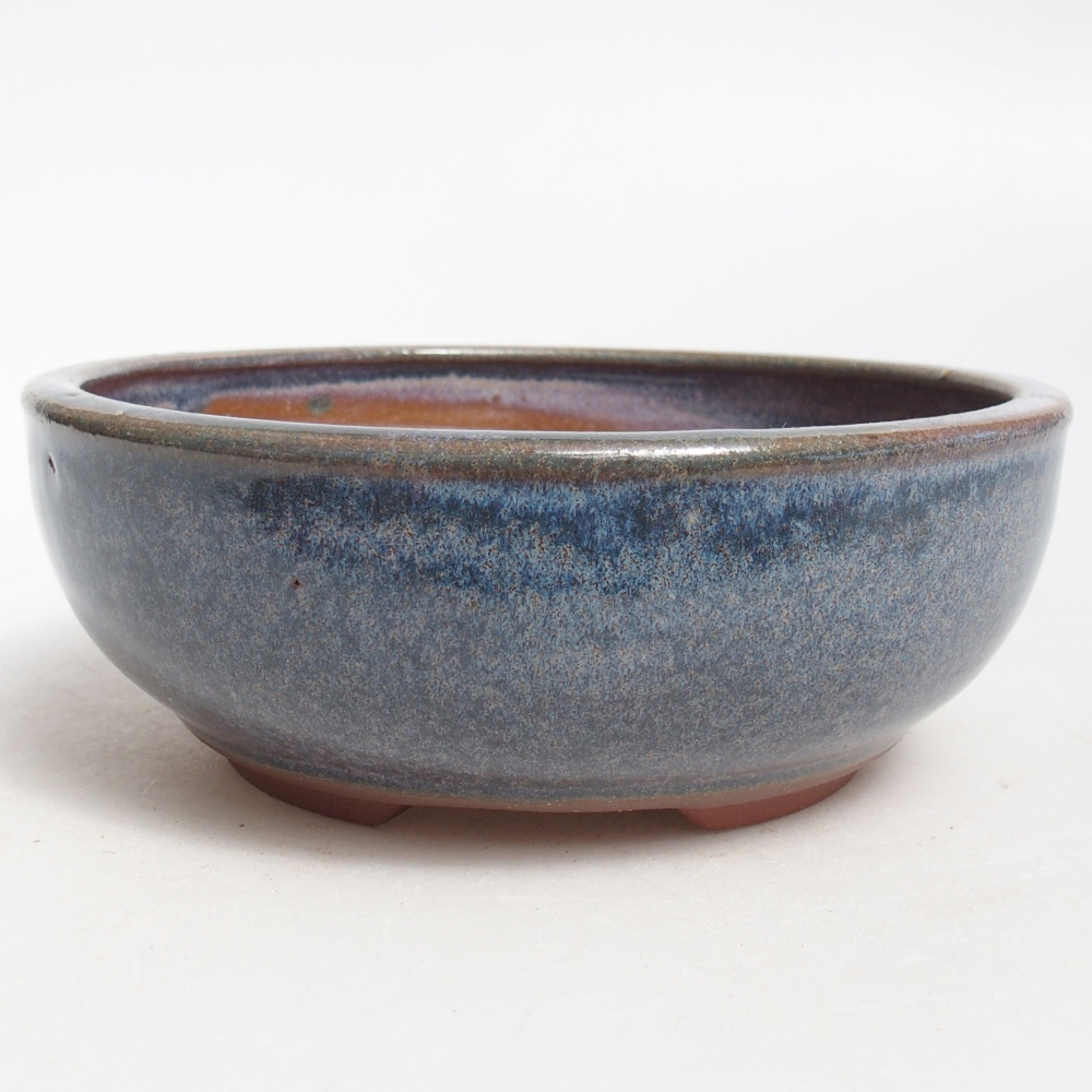 Ceramic bonsai bowl 15 x 15 x 5,5 cm, colour blue