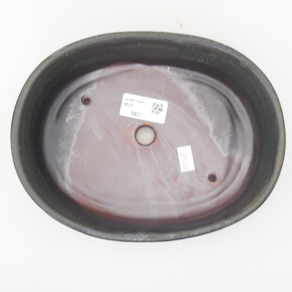 Ceramic bonsai bowl 22 x 17 x 5 cm, color brown