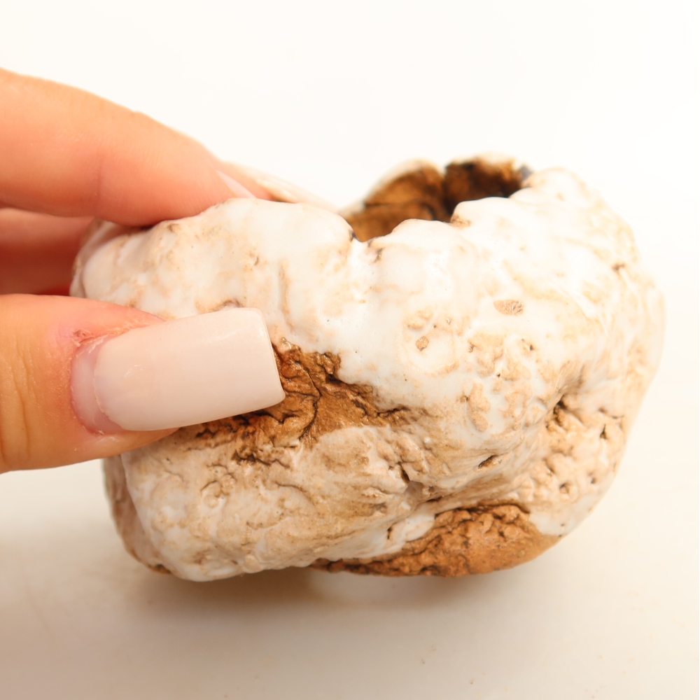 Ceramic Eggshell, 7.5 x 7 x 6 cm, white