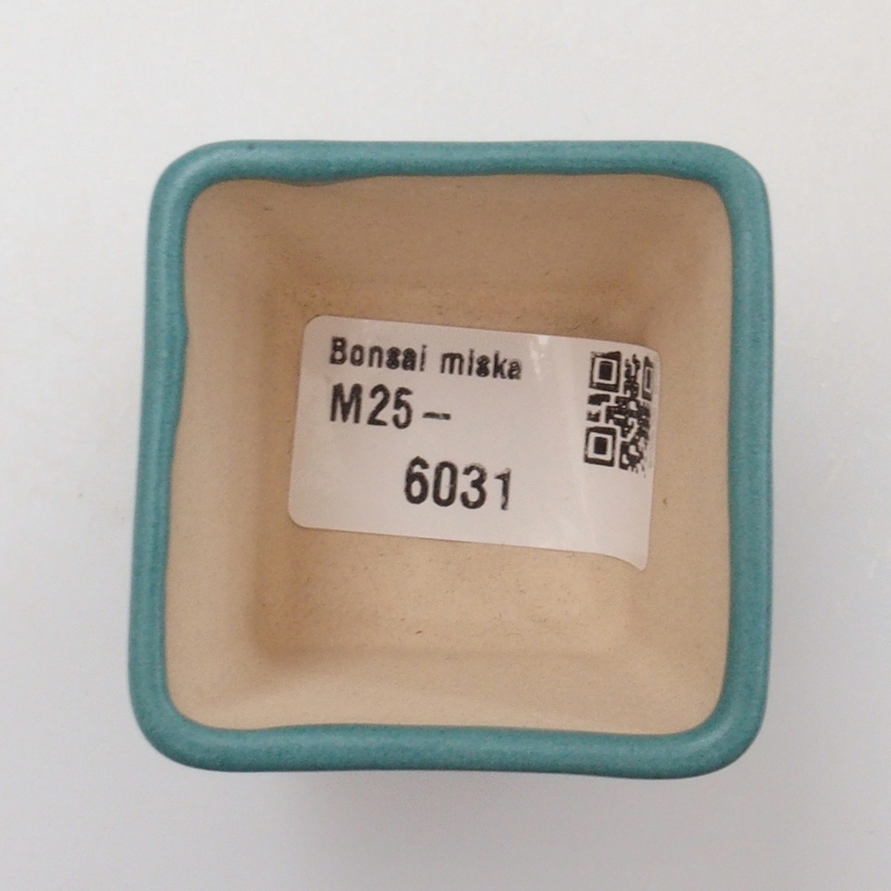 Ceramic bonsai bowl 4,5 x 4,5 x 5 cm, color blue