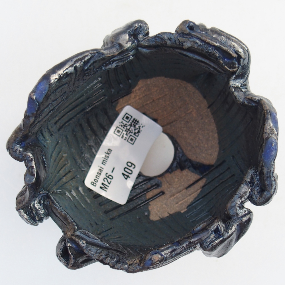 Ceramic shell 8 x 8 x 8 cm , colour blue